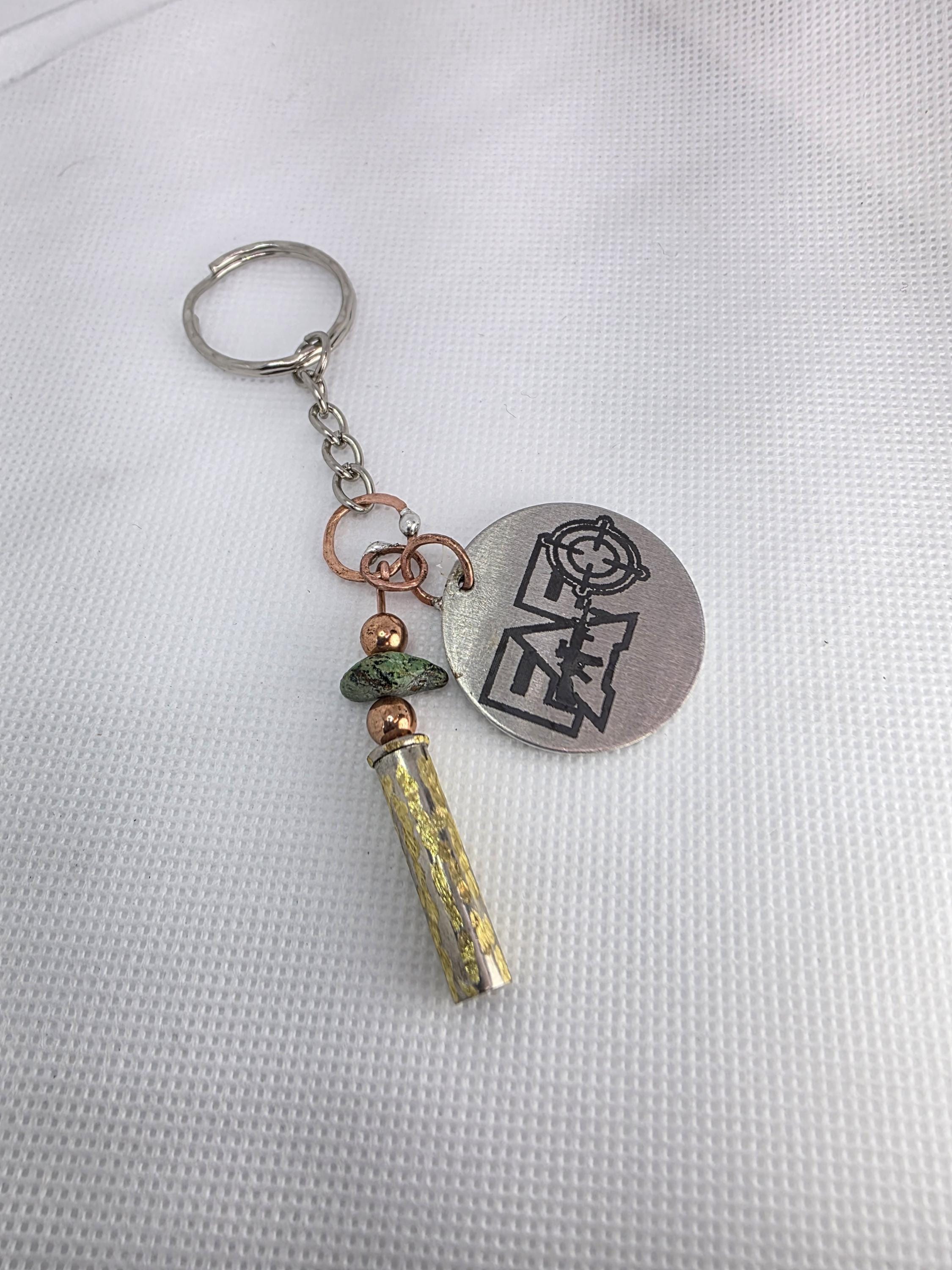 Brass Bullet, gift for him, real Brass empty rounds, hunting jewelry, key ring, key chains Brass Bullet Keychain, Gift for Him, Hunting