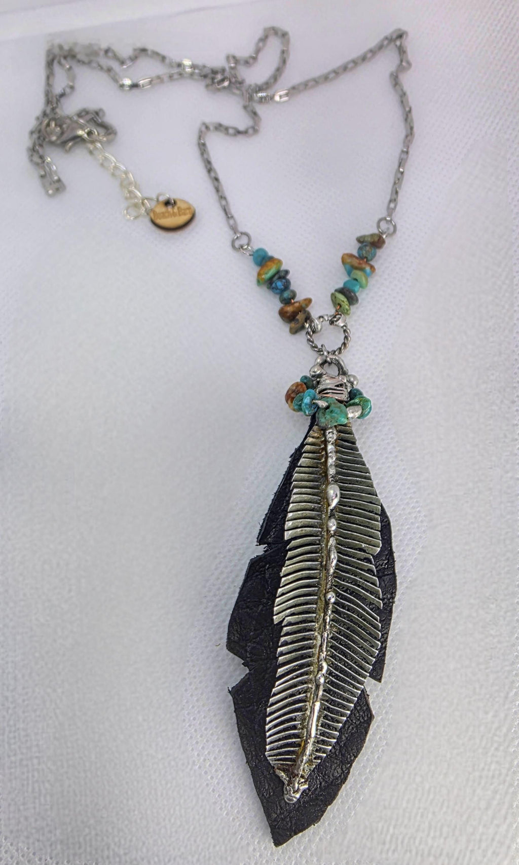 Handcut Textured Leather Feather |Charm Earrings with Historical Window Screen, Pendant for Unique Style