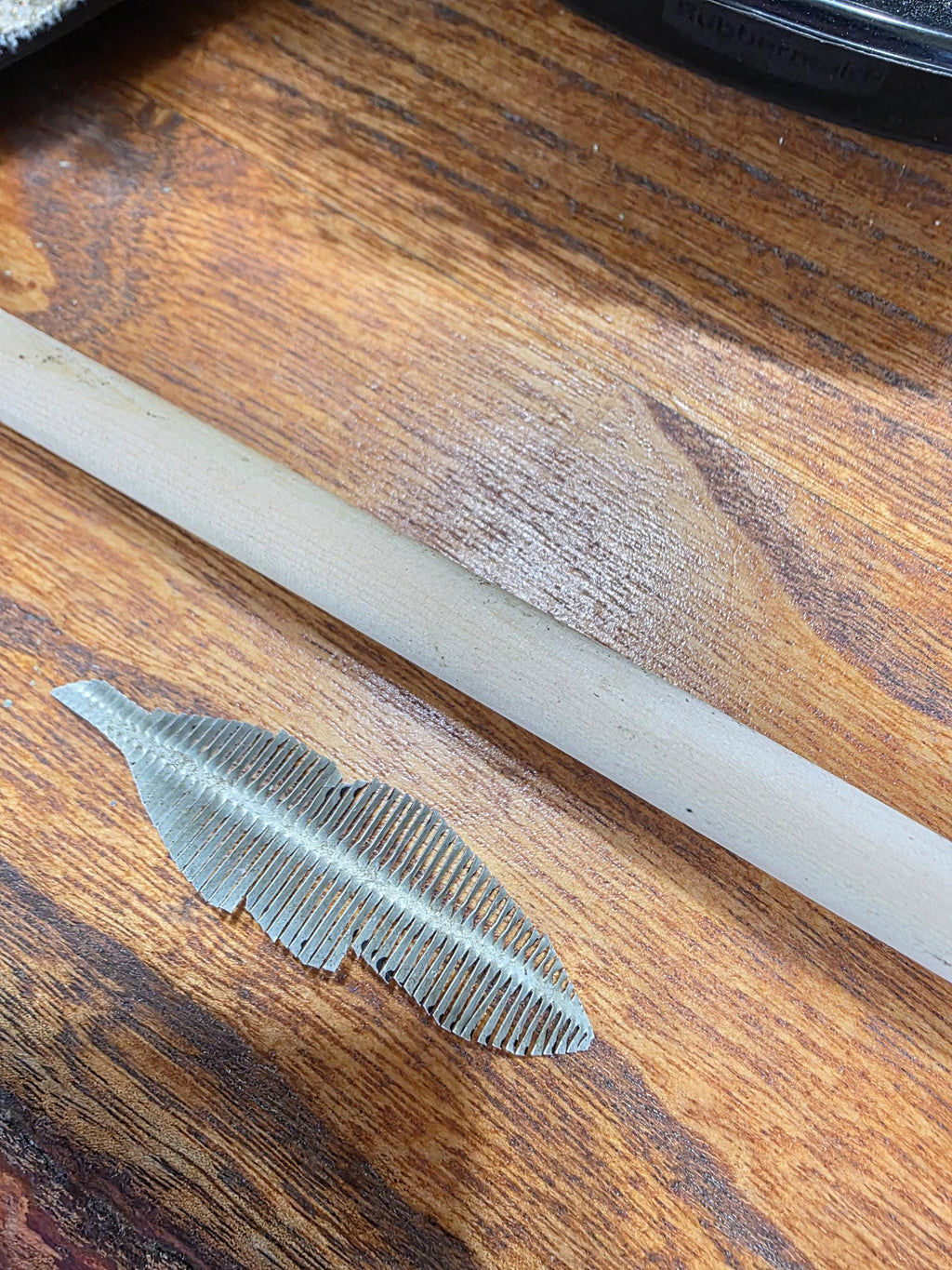 Handcut Textured Leather Feather |Charm Earrings with Historical Window Screen, Pendant for Unique Style