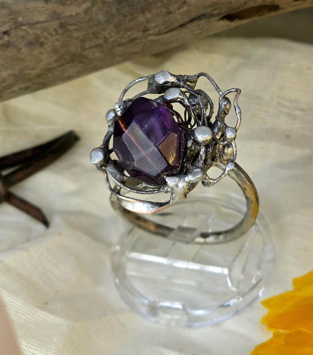 The Unraveling – Amethyst Statement Ring | Unbroken Collection