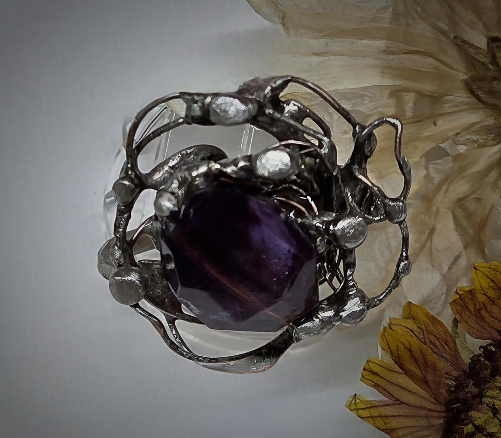 The Unraveling – Amethyst Statement Ring | Unbroken Collection