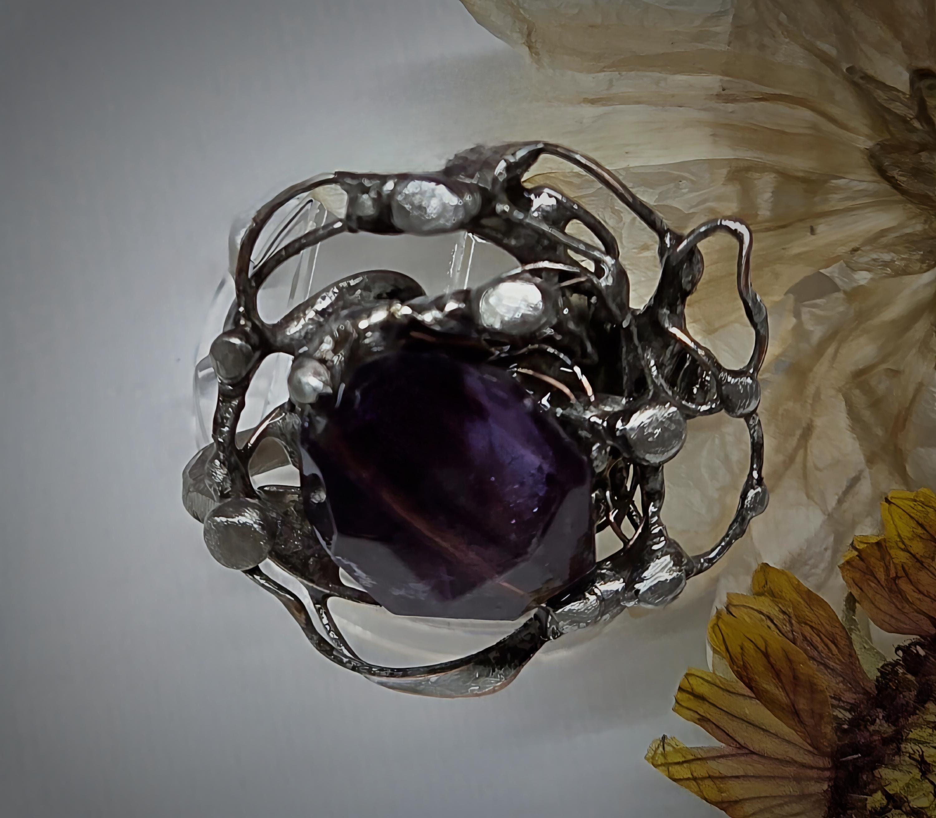 The Unraveling – Amethyst Statement Ring | Unbroken Collection