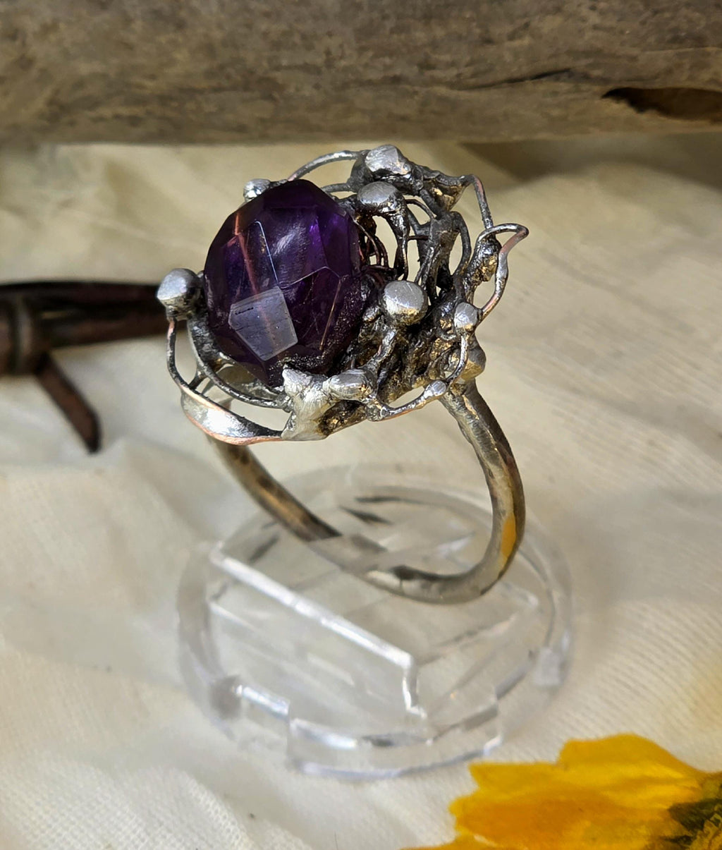 The Unraveling – Amethyst Statement Ring | Unbroken Collection