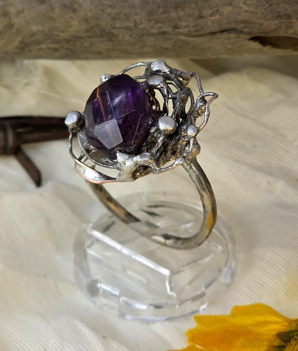The Unraveling – Amethyst Statement Ring | Unbroken Collection