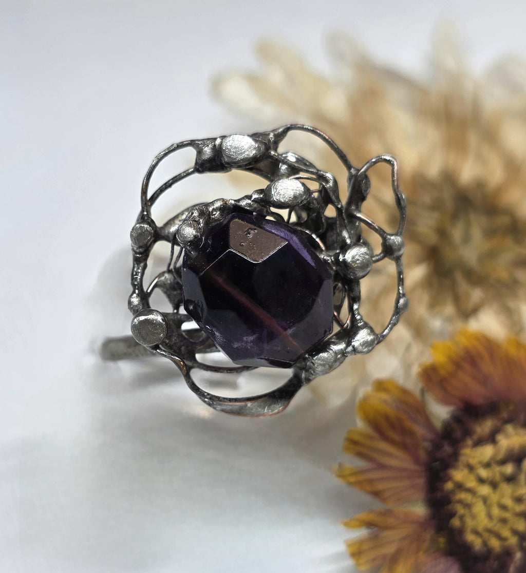 The Unraveling – Amethyst Statement Ring | Unbroken Collection