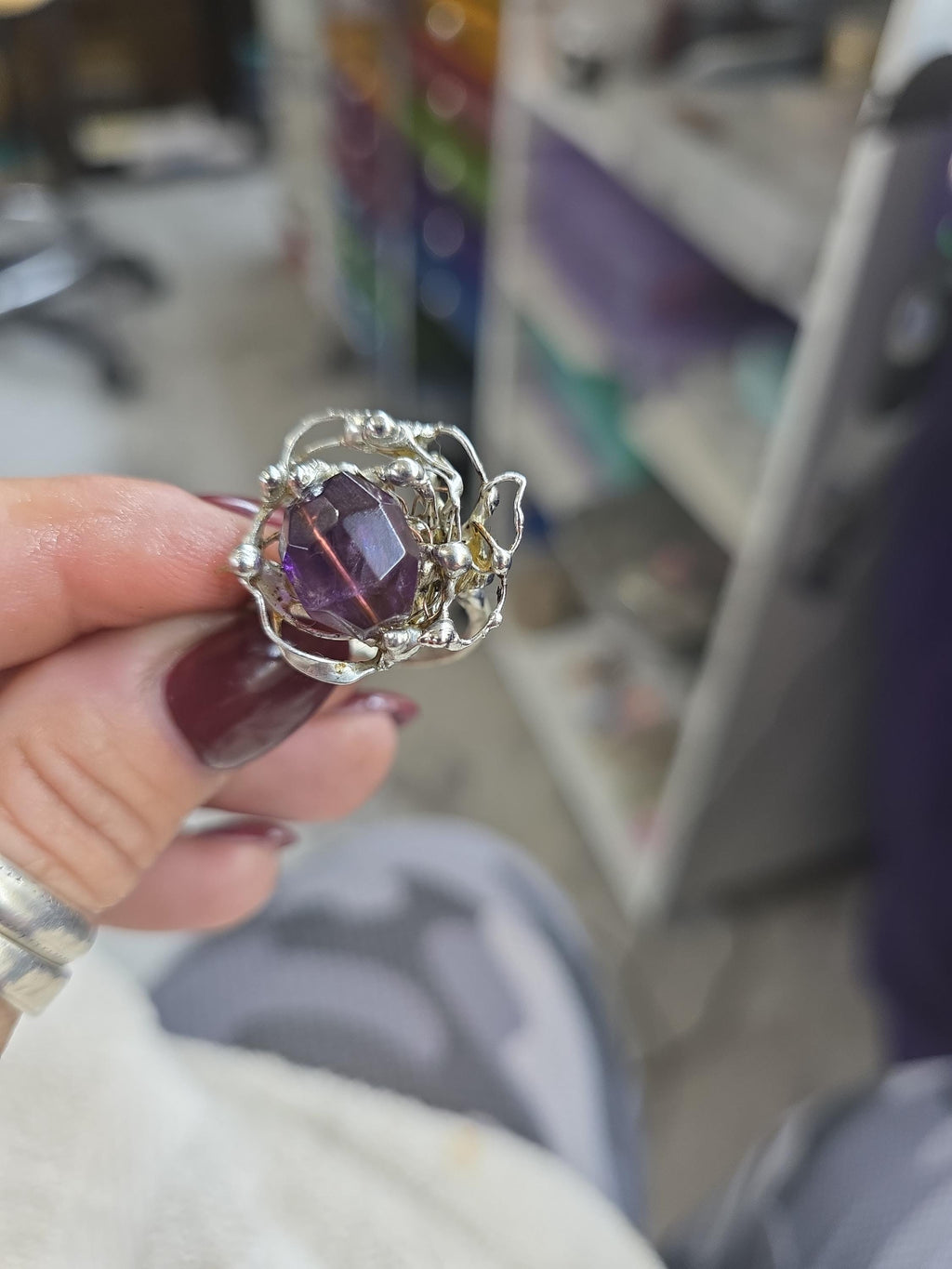 The Unraveling – Amethyst Statement Ring | Unbroken Collection