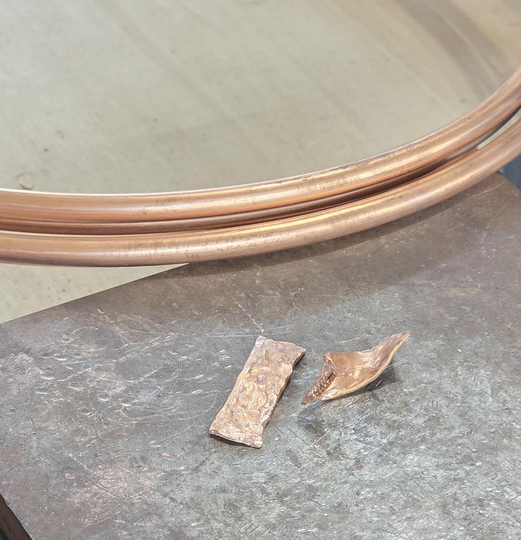 From Rust to Redemption Earrings | Hammered Copper & Prehnite Earrings with Red Accents | Rustic Boho Artisan Jewelry | Unbroken Collection