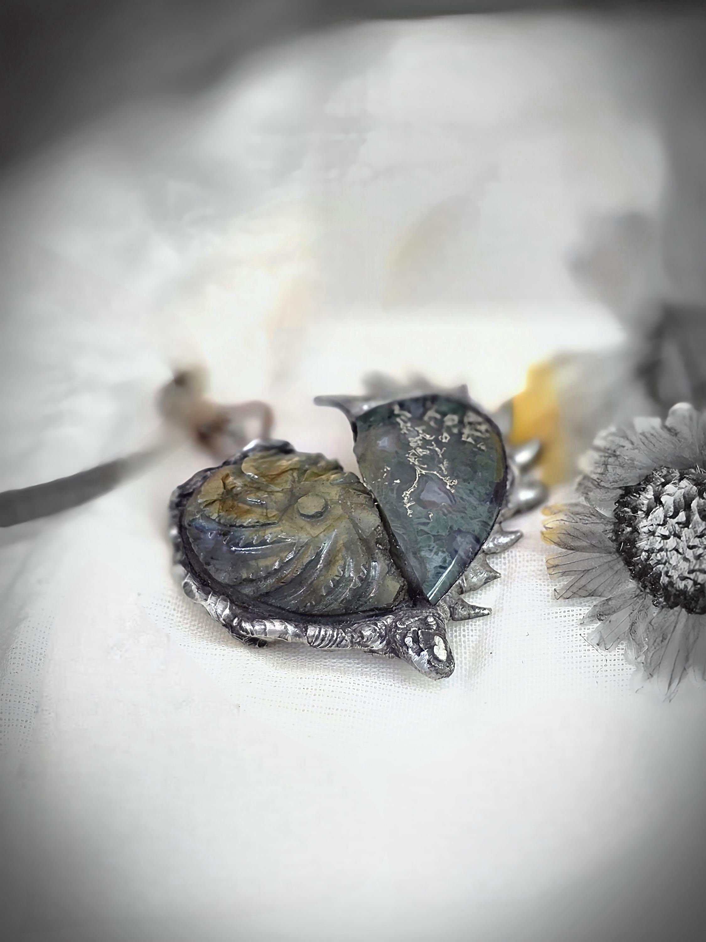 Once Broken, Now Unbreakable – Hand-Forged Heart Pendant, Mixed Stone Survivor Necklace, Rustic Copper & Silver Solder Jewelry, UNBROKEN Col