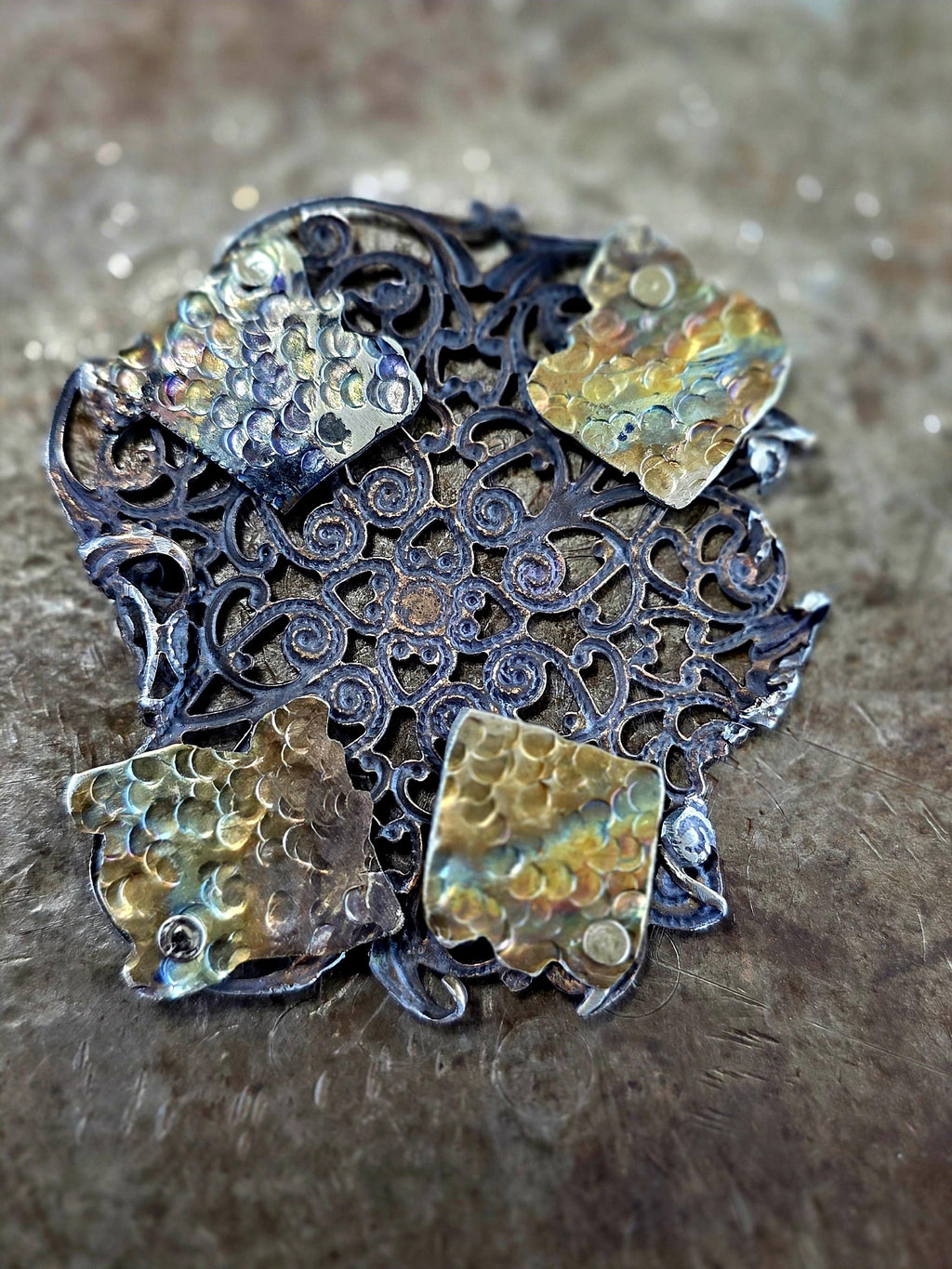 Wing of War – Copper Resin Pendant Necklace, UNBROKEN Trophy Shield, Raw Butterfly Wing Necklace, Handcrafted Rustic Jewelry, handmade