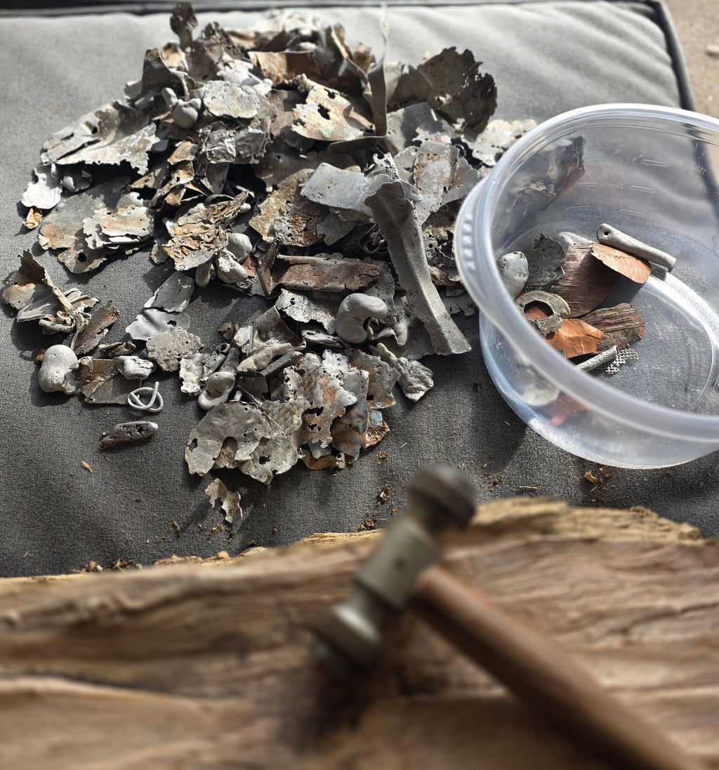 The Warrior’s Tear Pendant – UNBROKEN Kaua’i Aluminum Relic Necklace, Handmade Men’s Warrior Jewelry, Leather Cord, Hematite Closure