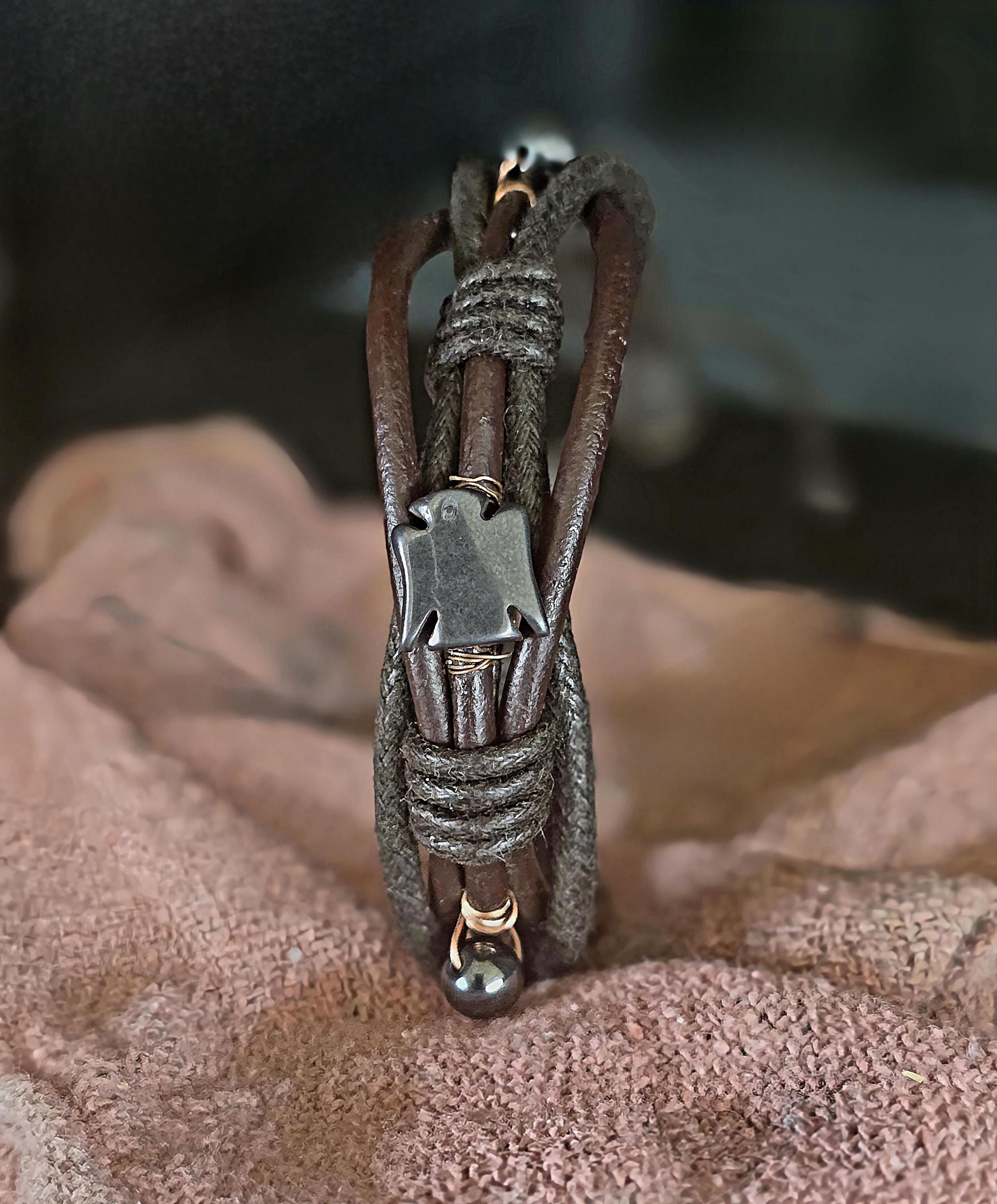 UNBROKEN Armor Bangle Bracelet – Handcrafted Copper Wire Stone Bracelet, Rustic Warrior Jewelry, Forged Strength,Survivor JewelryUnbroken