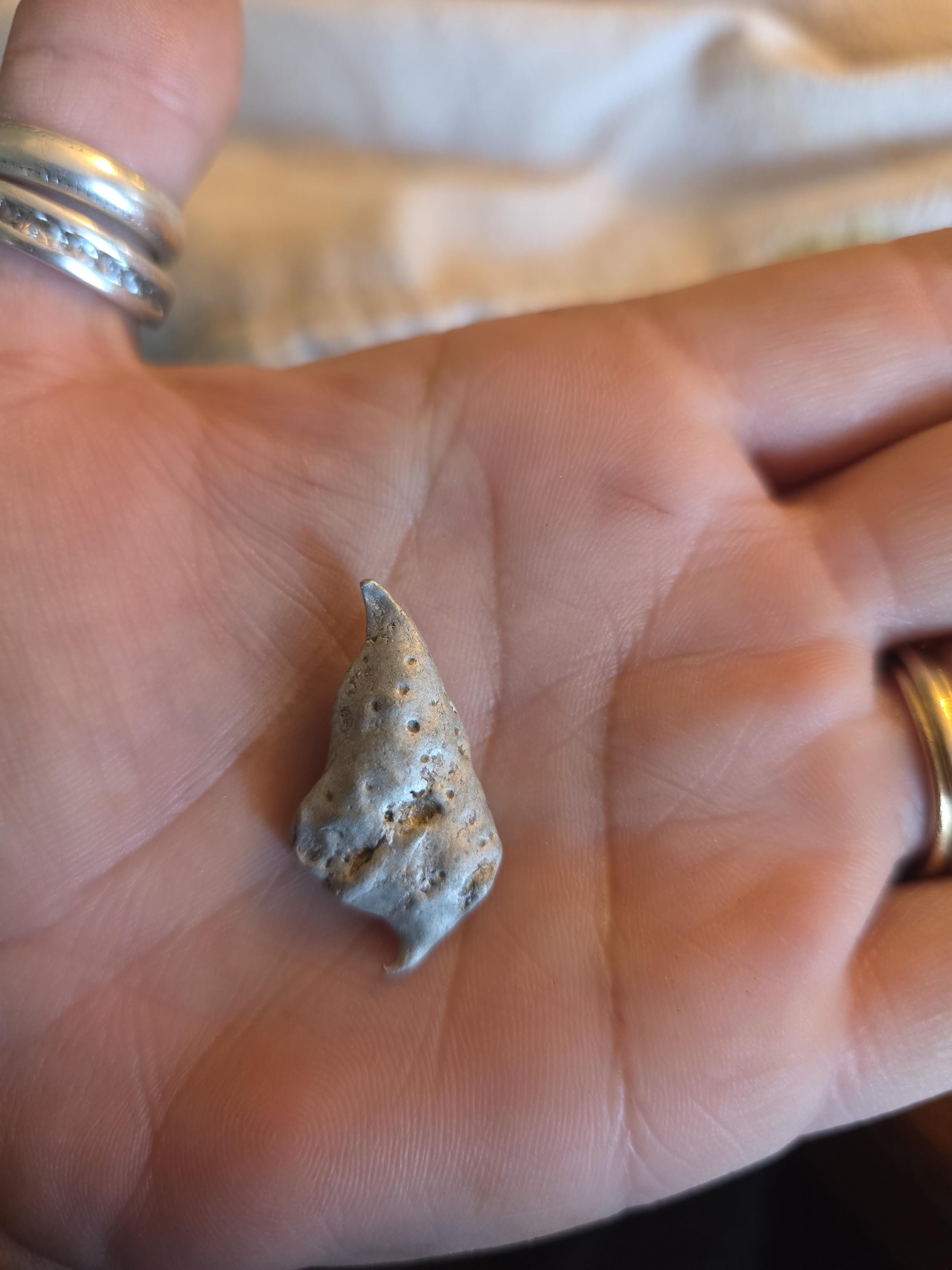 The Warrior’s Tear Pendant – UNBROKEN Kaua’i Aluminum Relic Necklace, Handmade Men’s Warrior Jewelry, Leather Cord, Hematite Closure