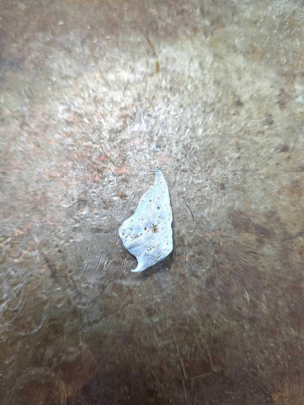 The Warrior’s Tear Pendant – UNBROKEN Kaua’i Aluminum Relic Necklace, Handmade Men’s Warrior Jewelry, Leather Cord, Hematite Closure