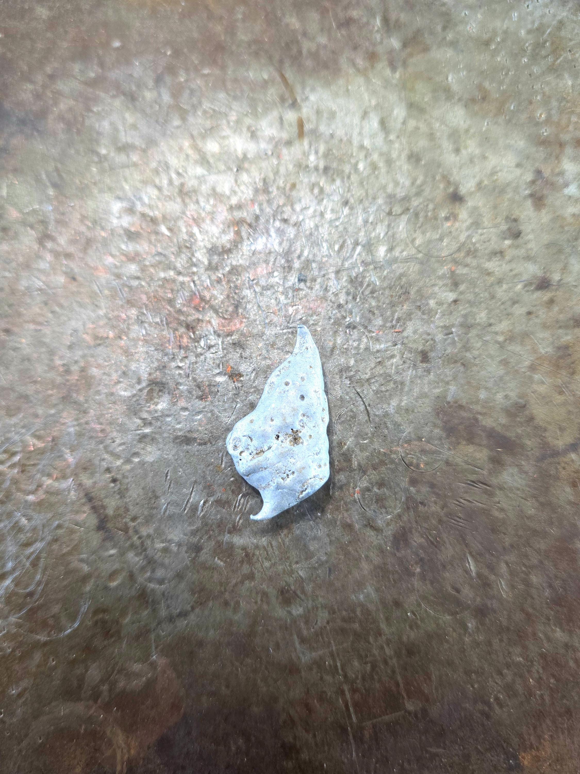 The Warrior’s Tear Pendant – UNBROKEN Kaua’i Aluminum Relic Necklace, Handmade Men’s Warrior Jewelry, Leather Cord, Hematite Closure