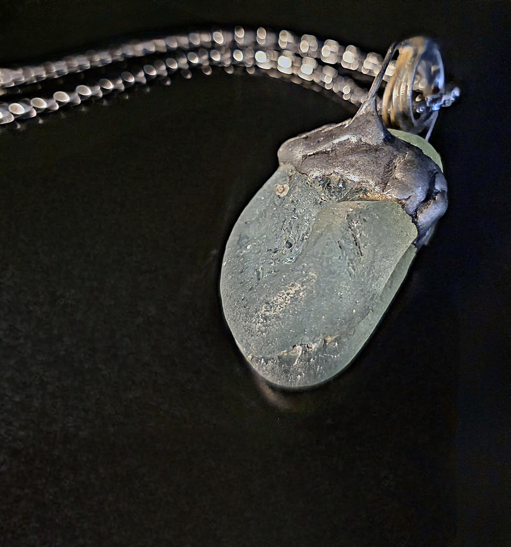 Survival Smoothed – UNBROKEN Kaua'i Hawai'i Sea Glass Pendant Necklace, Genuine Ocean-Tumbled Glass Talisman, Handcrafted Artisan Jewelry