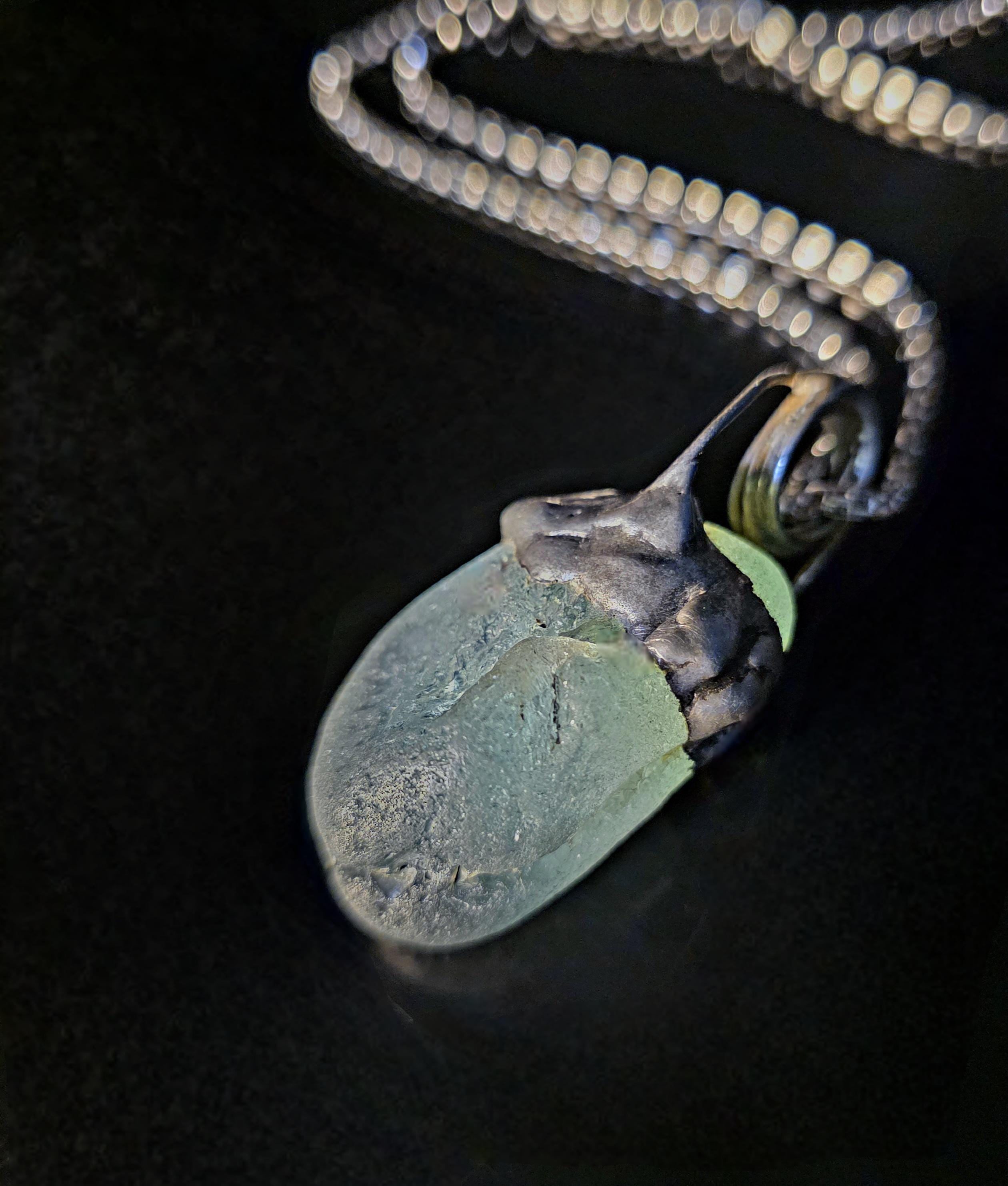 Survival Smoothed – UNBROKEN Kaua'i Hawai'i Sea Glass Pendant Necklace, Genuine Ocean-Tumbled Glass Talisman, Handcrafted Artisan Jewelry