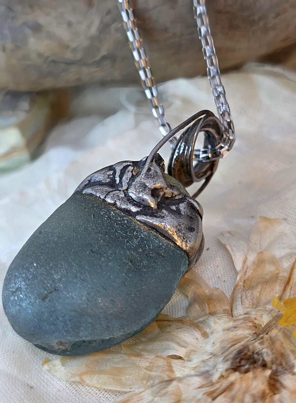 Survival Smoothed – UNBROKEN Kaua'i Hawai'i Sea Glass Pendant Necklace, Genuine Ocean-Tumbled Glass Talisman, Handcrafted Artisan Jewelry