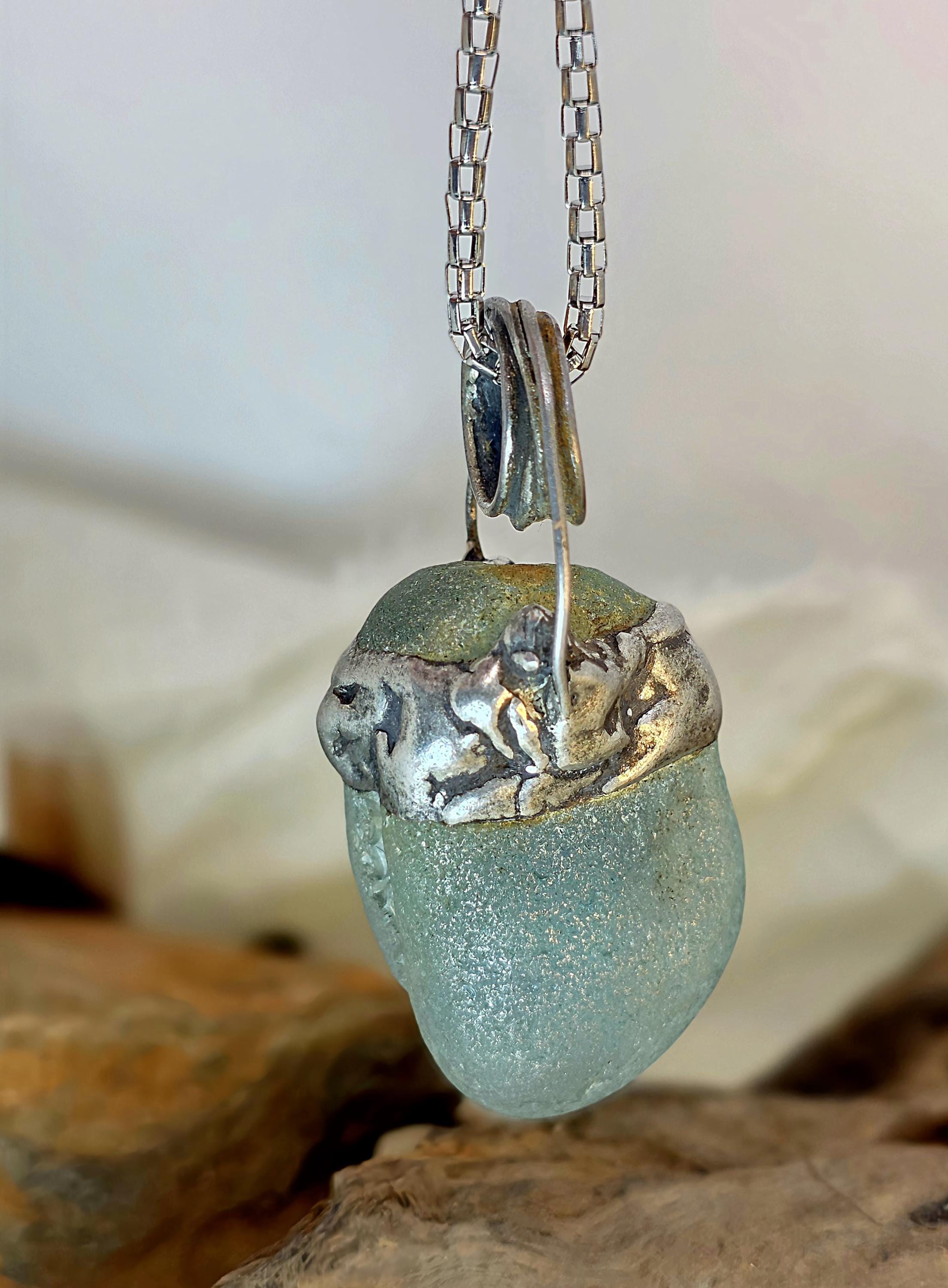 Survival Smoothed – UNBROKEN Kaua'i Hawai'i Sea Glass Pendant Necklace, Genuine Ocean-Tumbled Glass Talisman, Handcrafted Artisan Jewelry