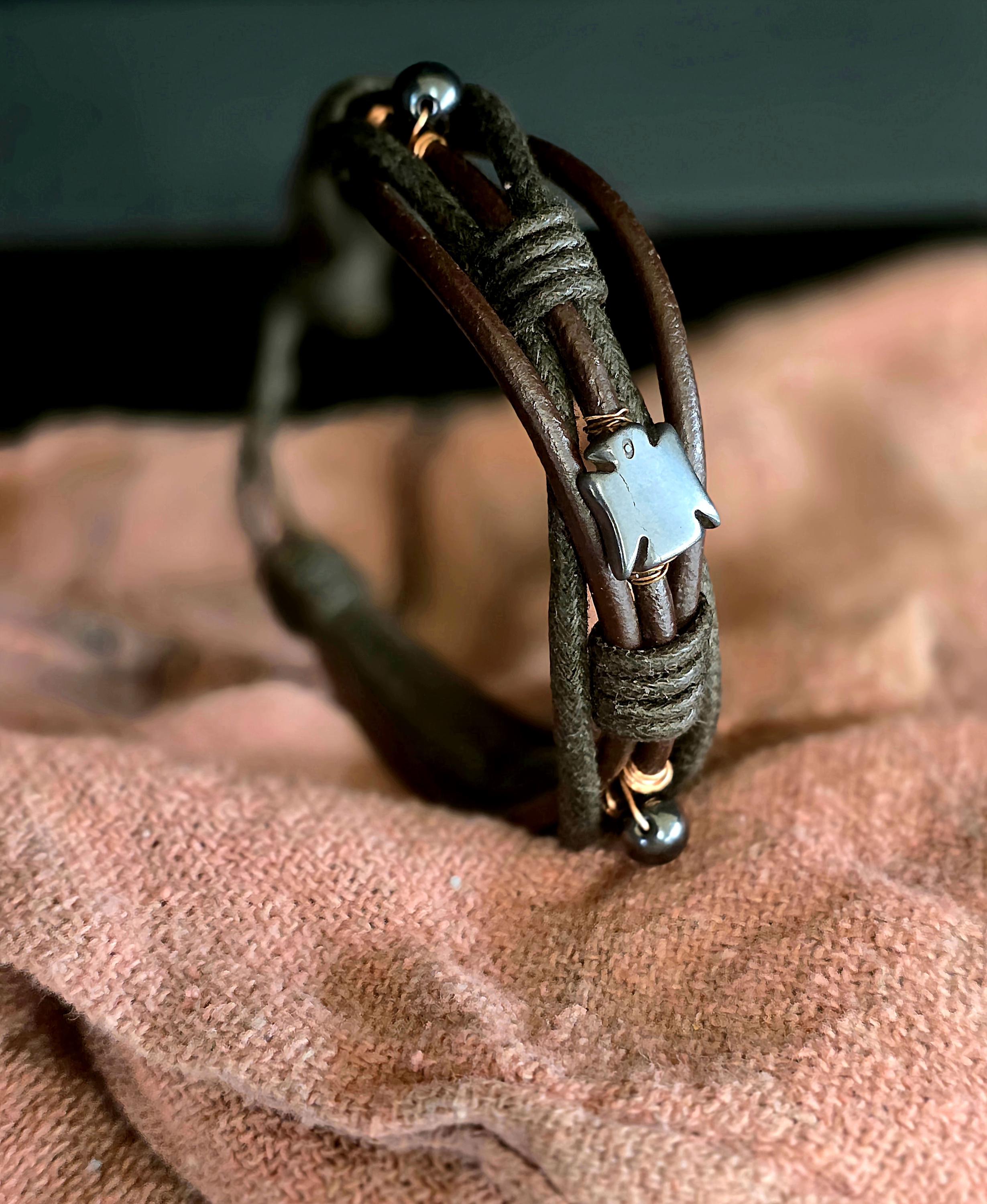 UNBROKEN Armor Bangle Bracelet – Handcrafted Copper Wire Stone Bracelet, Rustic Warrior Jewelry, Forged Strength,Survivor JewelryUnbroken