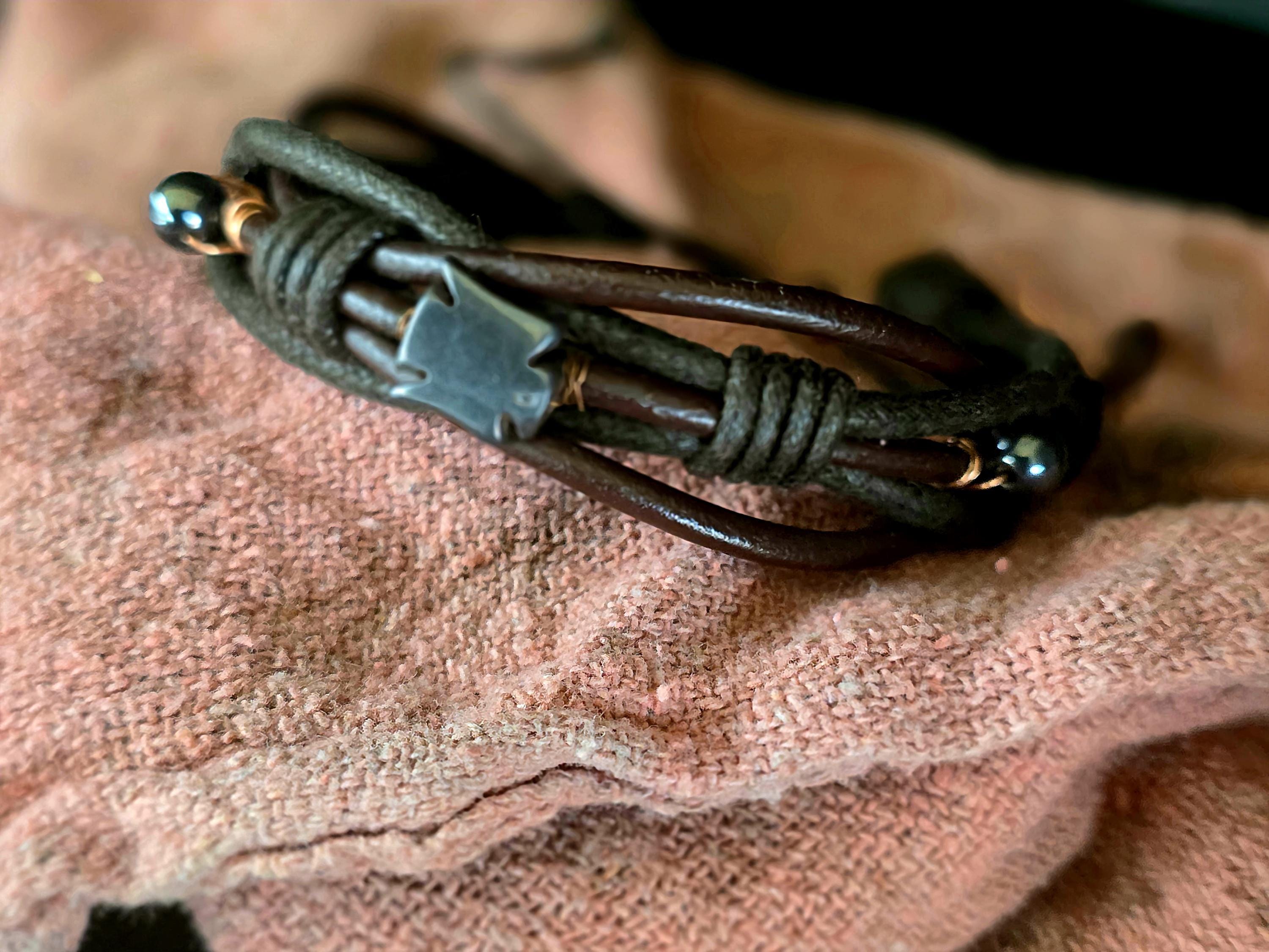 UNBROKEN Armor Bangle Bracelet – Handcrafted Copper Wire Stone Bracelet, Rustic Warrior Jewelry, Forged Strength,Survivor JewelryUnbroken