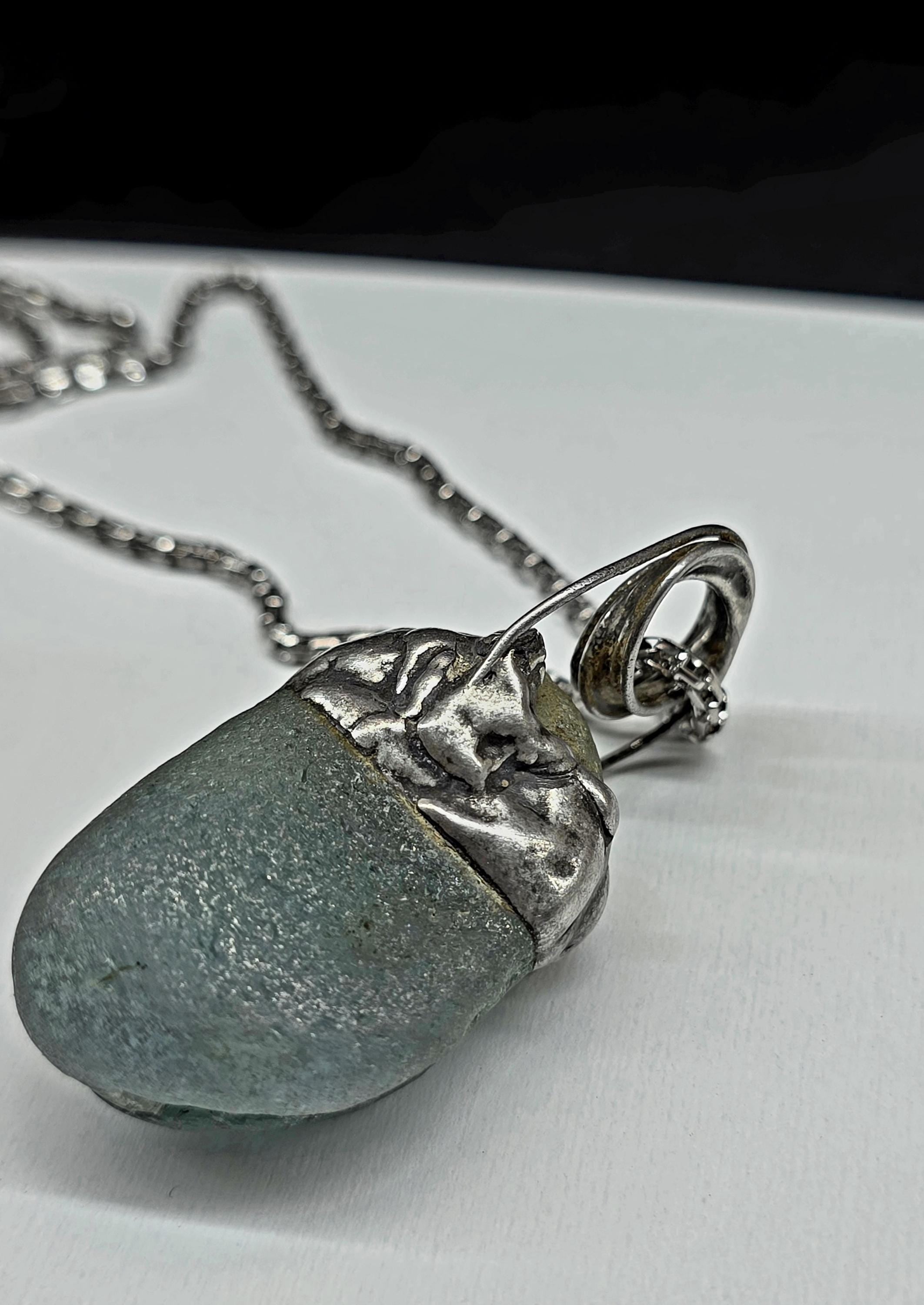 Survival Smoothed – UNBROKEN Kaua'i Hawai'i Sea Glass Pendant Necklace, Genuine Ocean-Tumbled Glass Talisman, Handcrafted Artisan Jewelry