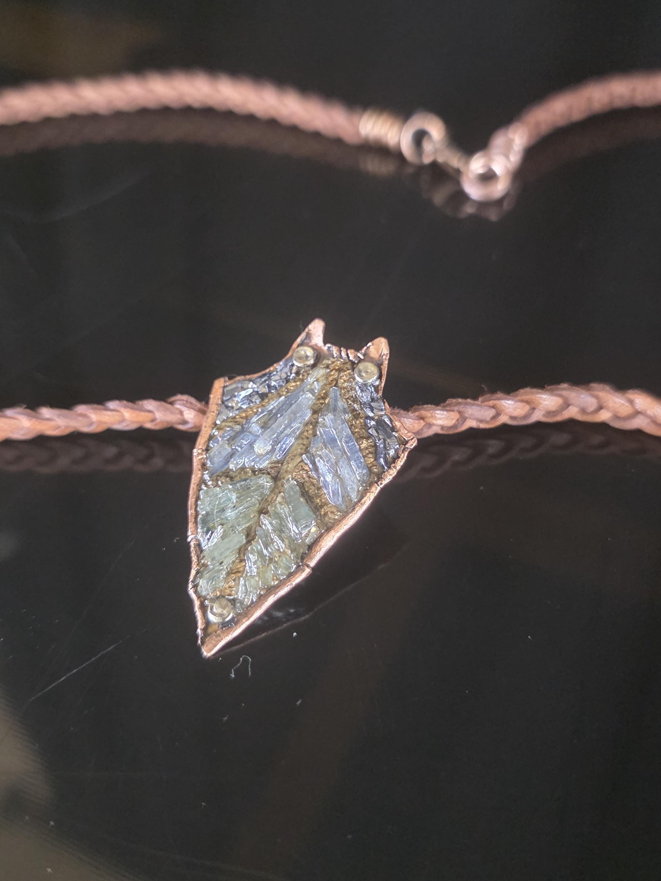 RESURGENT – We Knew Hell But Chose Not to Stay, “I Remain” Copper Necklace, Pearl & Hematite Pendant, Handmade Rustic Survivor.