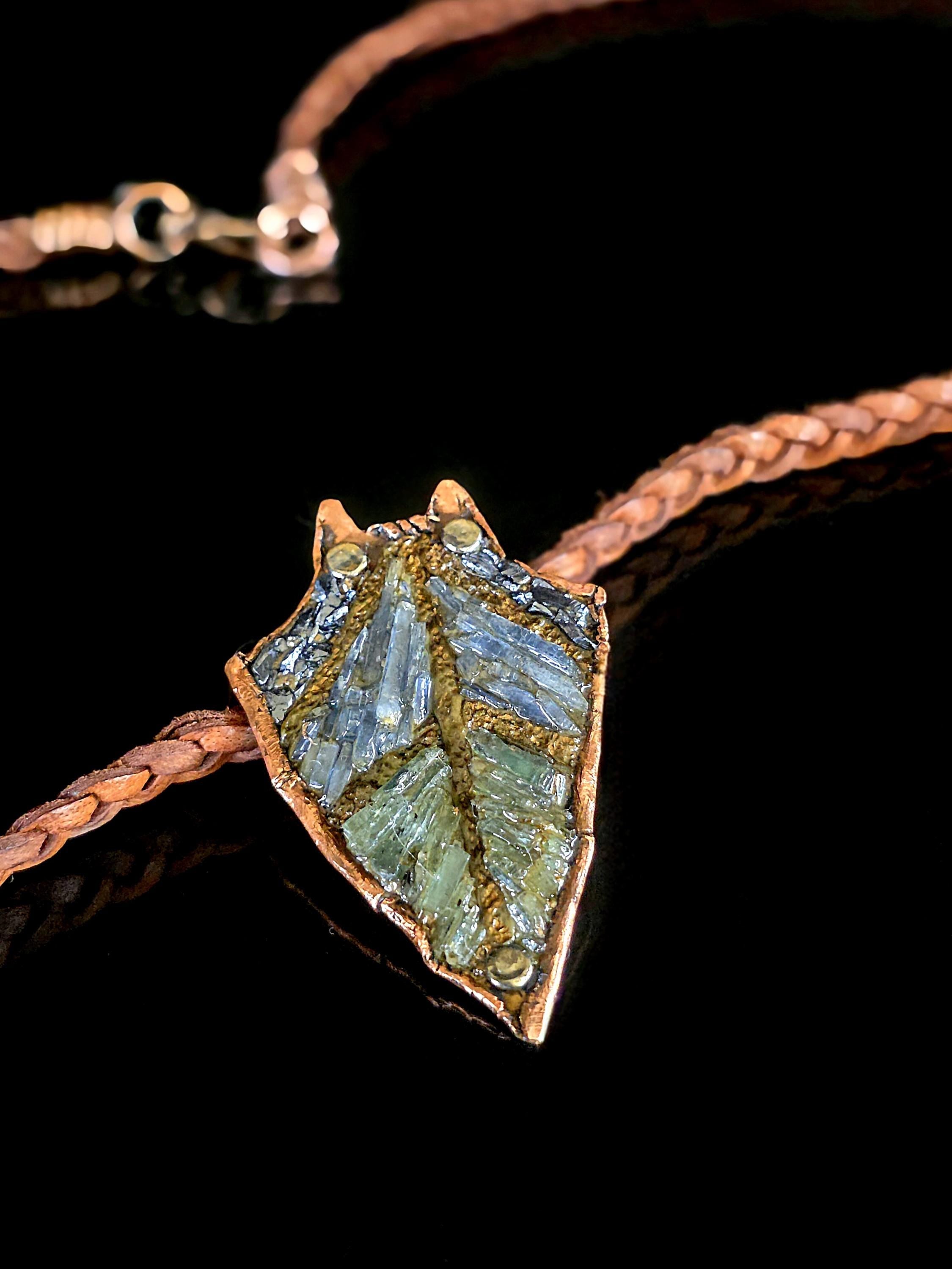 RESURGENT – We Knew Hell But Chose Not to Stay, “I Remain” Copper Necklace, Pearl & Hematite Pendant, Handmade Rustic Survivor.